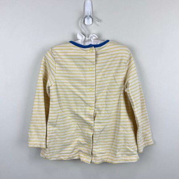 Mini Boden Yellow Striped Rainbow Applique Tunic 2-3 - Picture 6 of 6